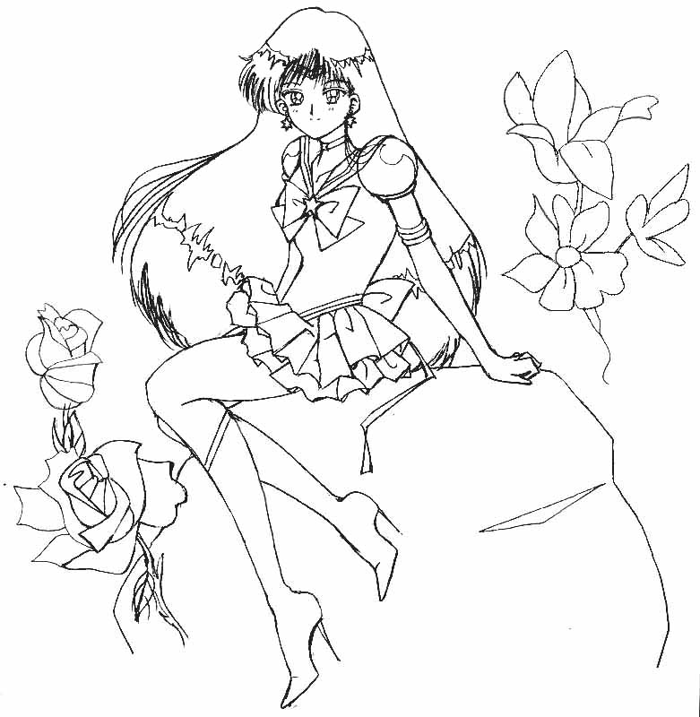 Eternal Sailor Mars Lineart