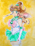 Sailor Jupiter with Cabbit by aleena