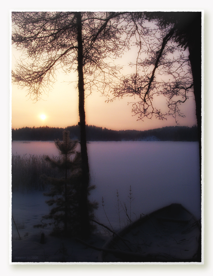 nightfall at a lake