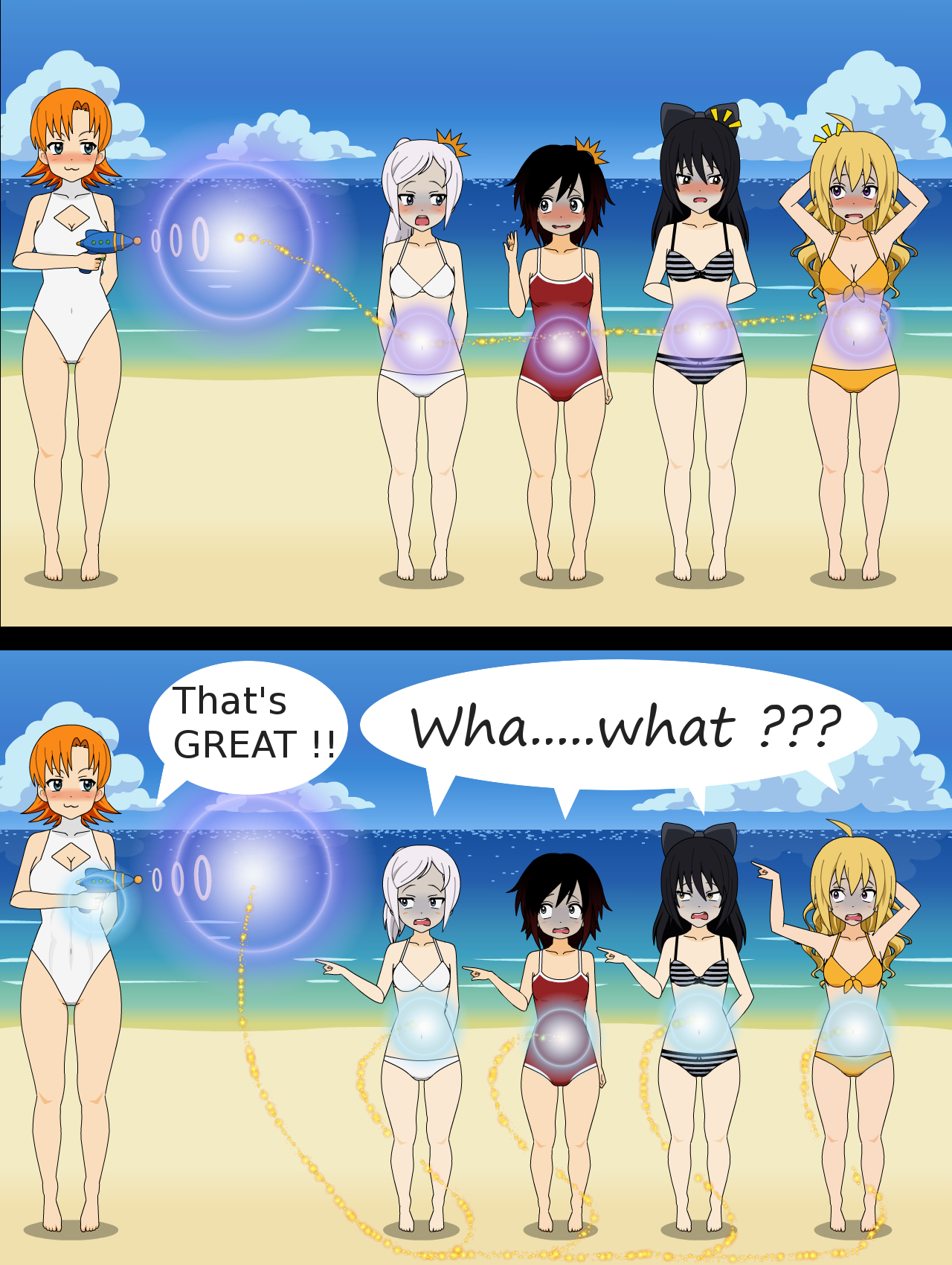 RWBY Fun at beach Part 1