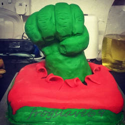 hulk birthday cake