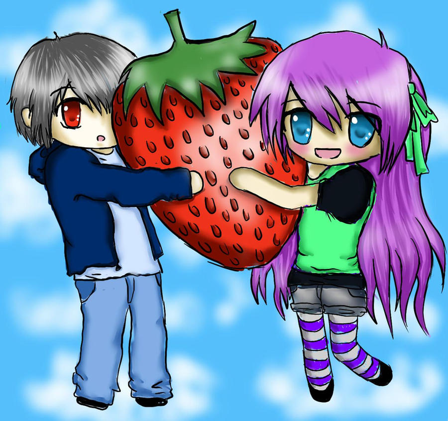 Chibi Blowing Raspberry Strawberry Chibi by spaceshroom on DeviantArt