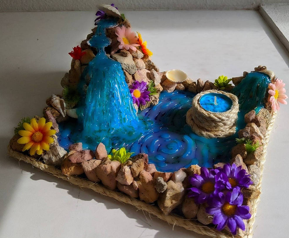 Hot Glue Waterfall and music box by ShireLilly143 on DeviantArt