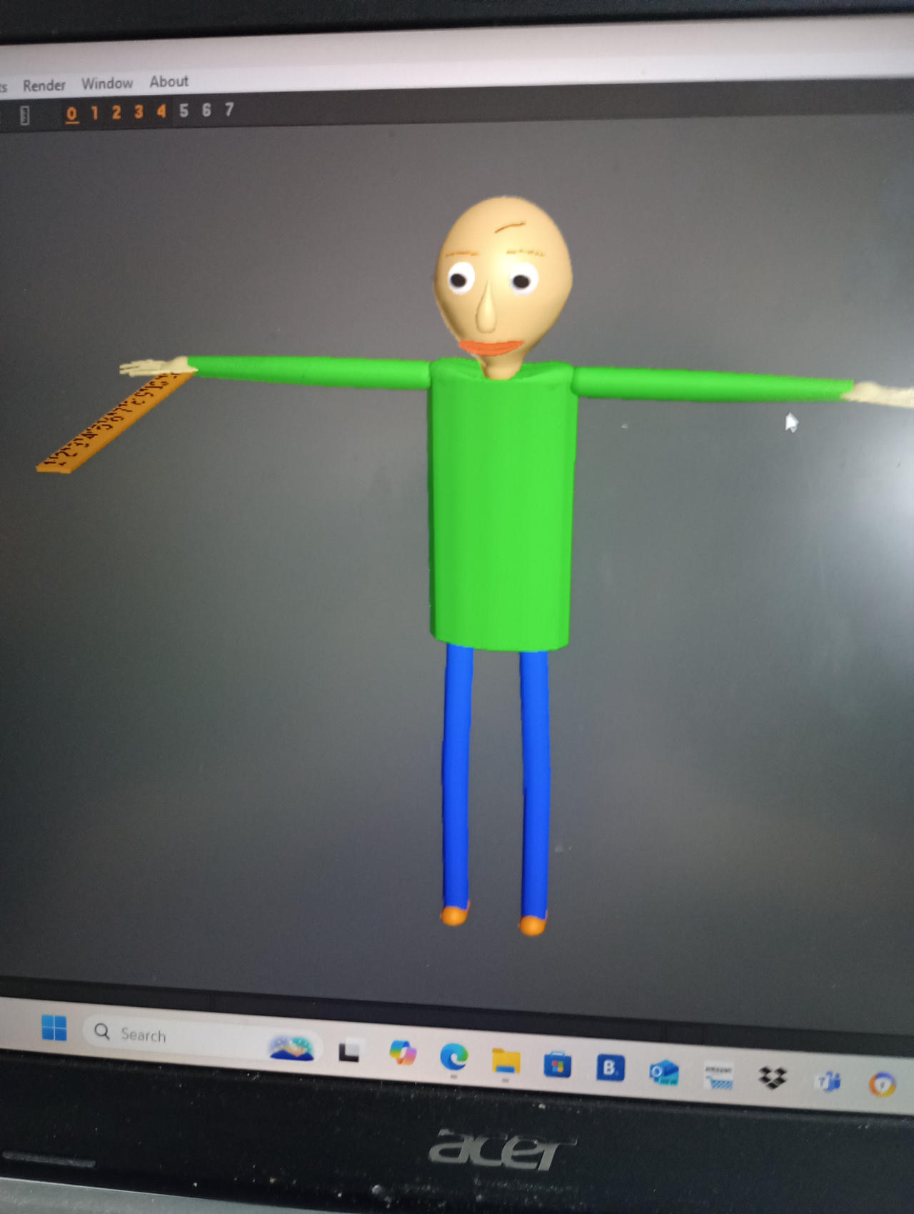 i got saintza4's baldi model in anim8or by BaldiMaker3000 on DeviantArt