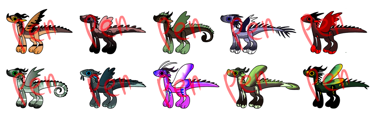 A ton of adopts! by PentheRockhopper on DeviantArt