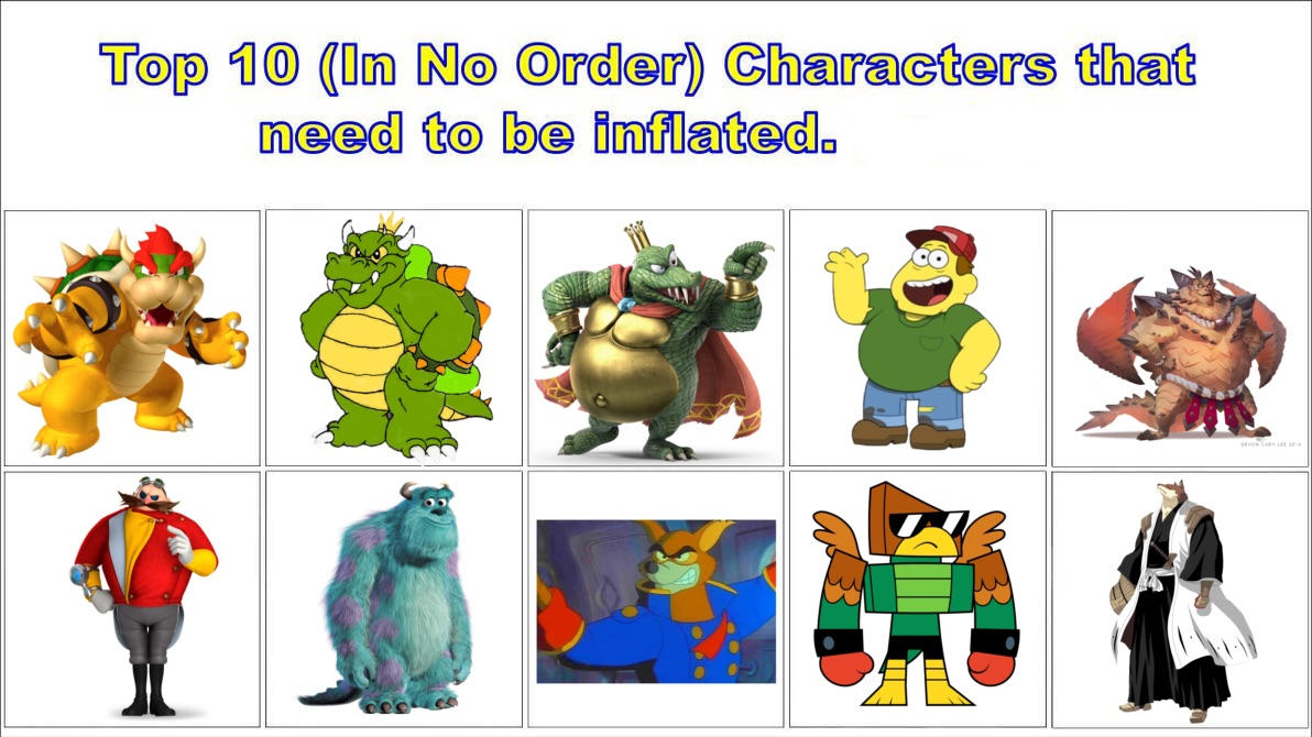 Top 10 characters that need to be inflated meme by RedHeart17 on DeviantArt