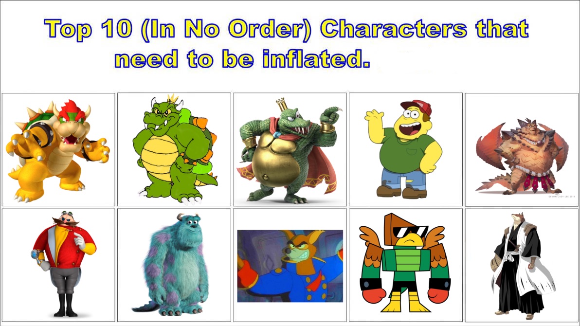 Top 10 characters that need to be inflated meme by RedHeart17 on DeviantArt