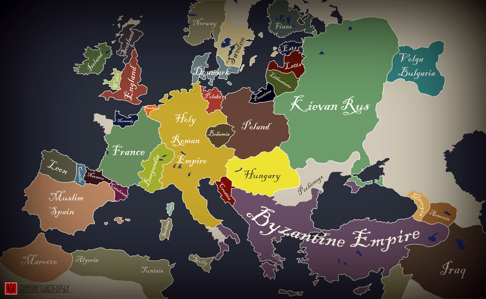 Map of Europe - 1025