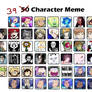 50 Favorite Character Meme