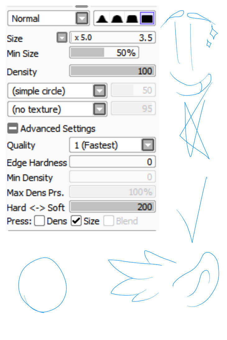 Paint Tool SAI Pen settings by LupusLimara on DeviantArt