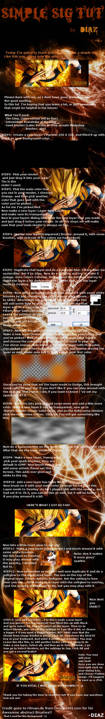 Diaz Gimp sig tutorial