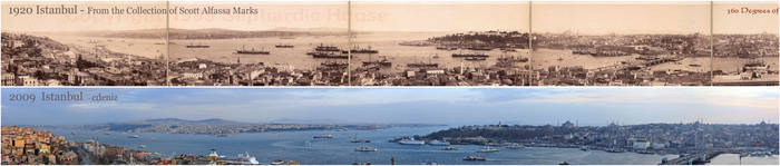 old and new istanbul panorama