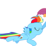 Rainbowdash and Scootaloo flying