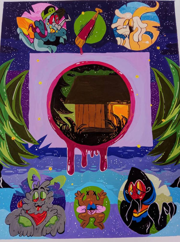 cryptid crew (traditional stuff) by gutsywutsy on DeviantArt