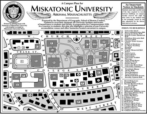 Miskatonic University Campus Map