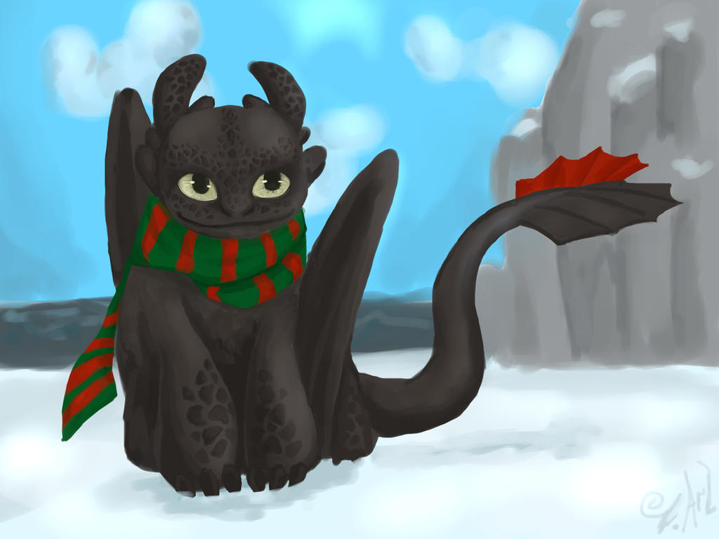 Toothless With Wind Winter Toothless by xZArtx on DeviantArt