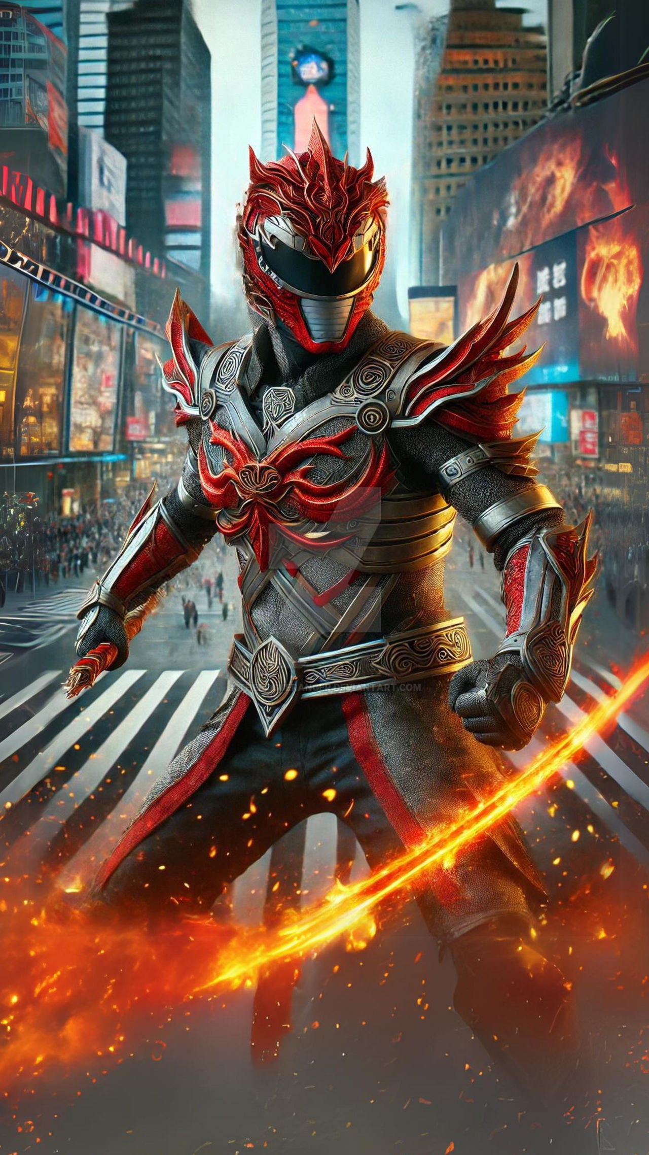 Power Rangers ZQ - Red Dragon Ranger by TheRogueRanger on DeviantArt