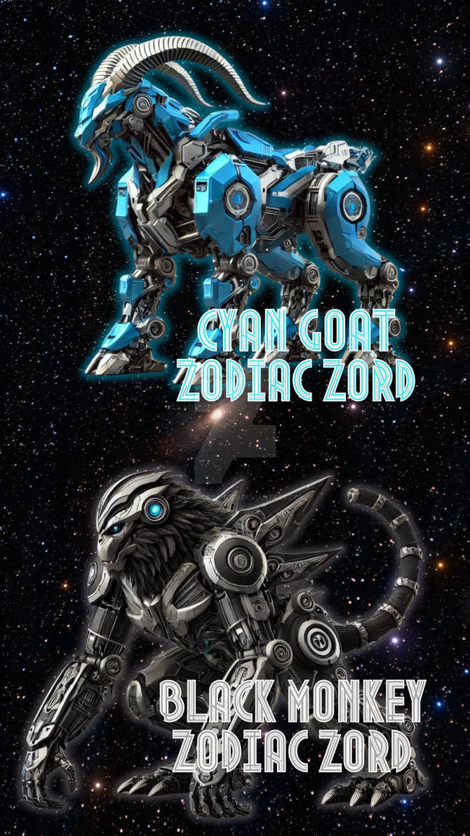 Power Rangers ZQ - Cyan Goat, Black Monkey Zords by TheRogueRanger on ...