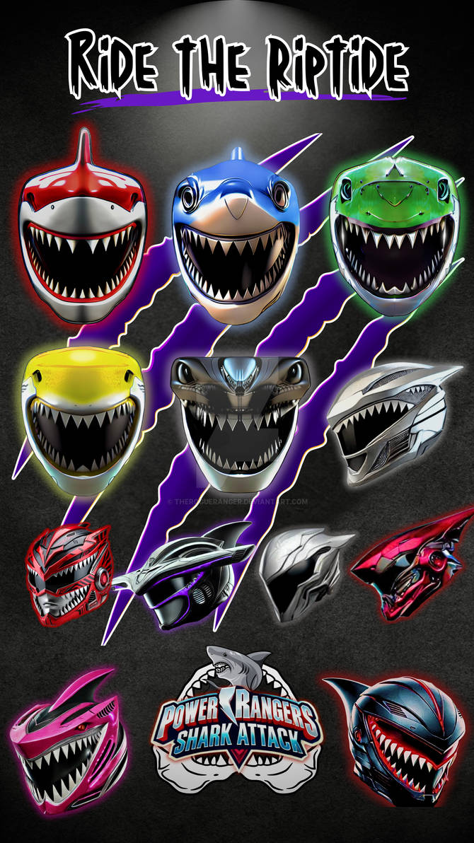 Power Rangers Shark Attack: Helmet Poster by TheRogueRanger on DeviantArt
