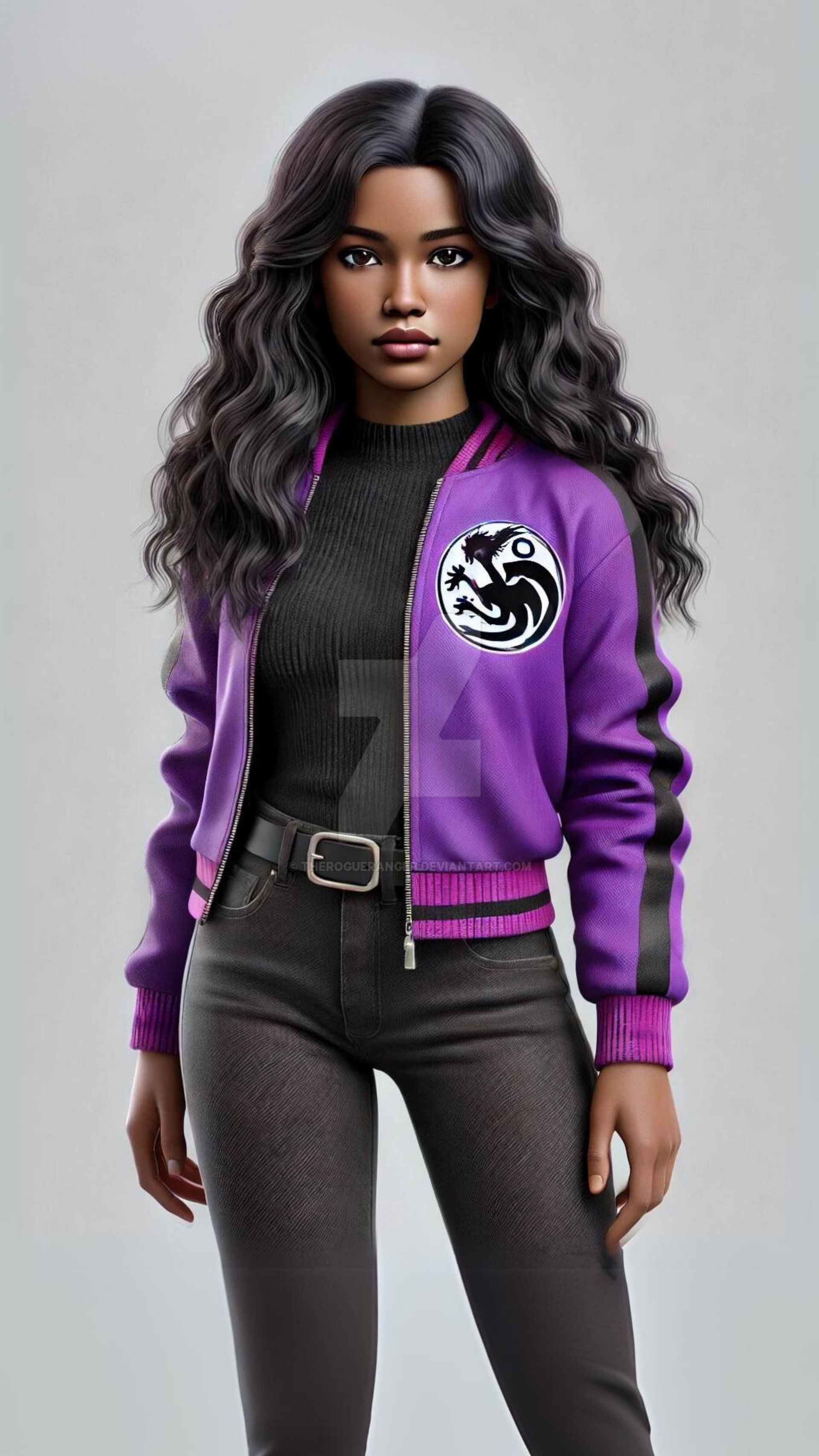 Power Rangers - Raven Carter, Violet Ranger by TheRogueRanger on DeviantArt