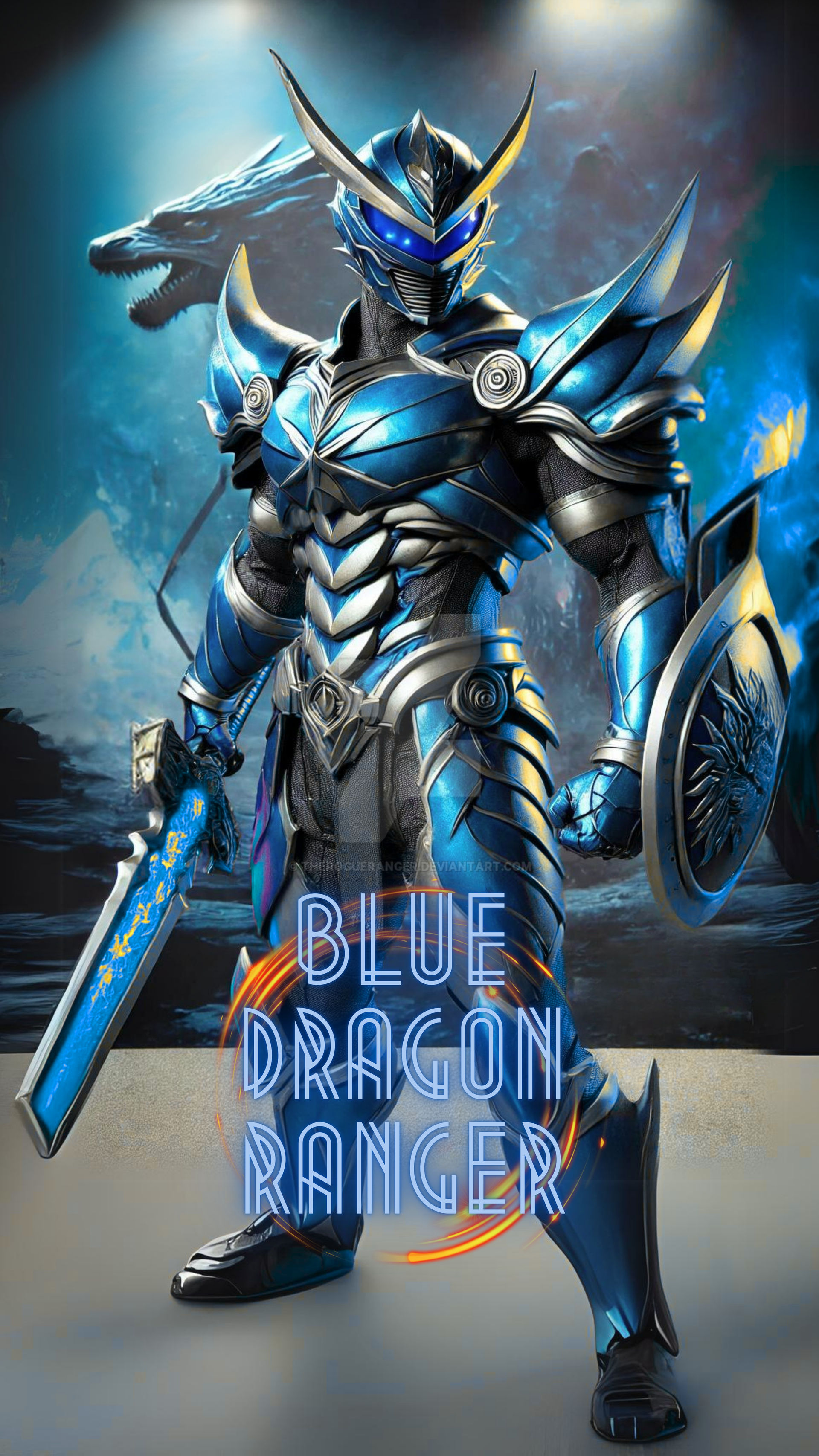 D F Ranger Power Rangers DF - Blue Dragon Ranger by TheRogueRanger on DeviantArt