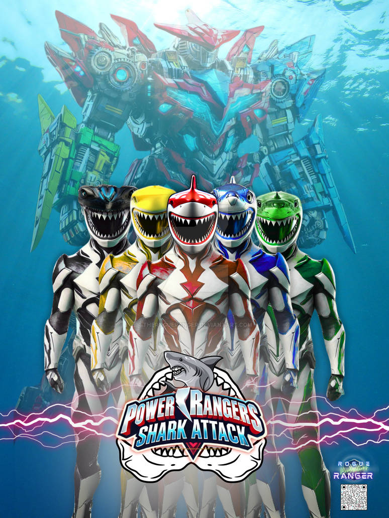 Power Rangers Shark Attack Poster by TheRogueRanger on DeviantArt