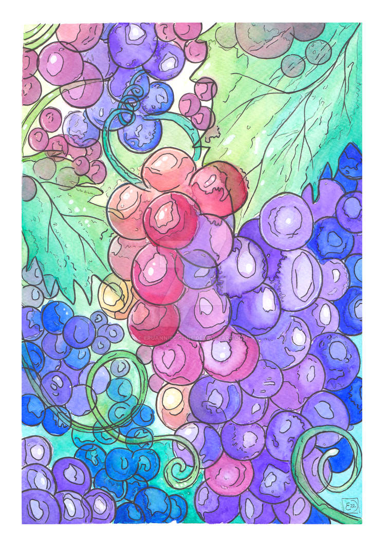 Bubbling grapes by EruannieCaline on DeviantArt