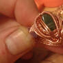 Emerald city Wire wrapped ring