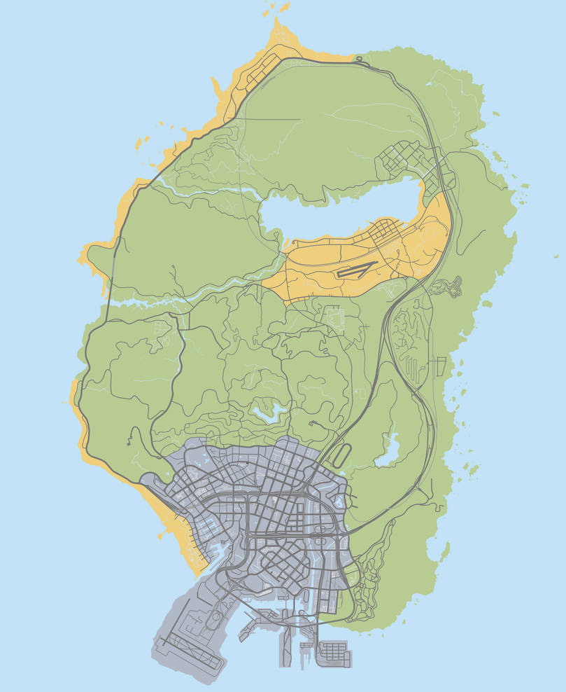 Gta 5 Map by FrostRoswell on DeviantArt