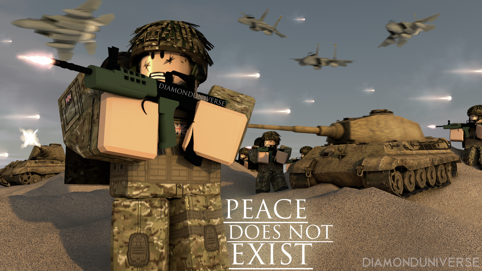 Peace Does Not Exist Roblox Gfx By Diamonded On Deviantart - roblox british army