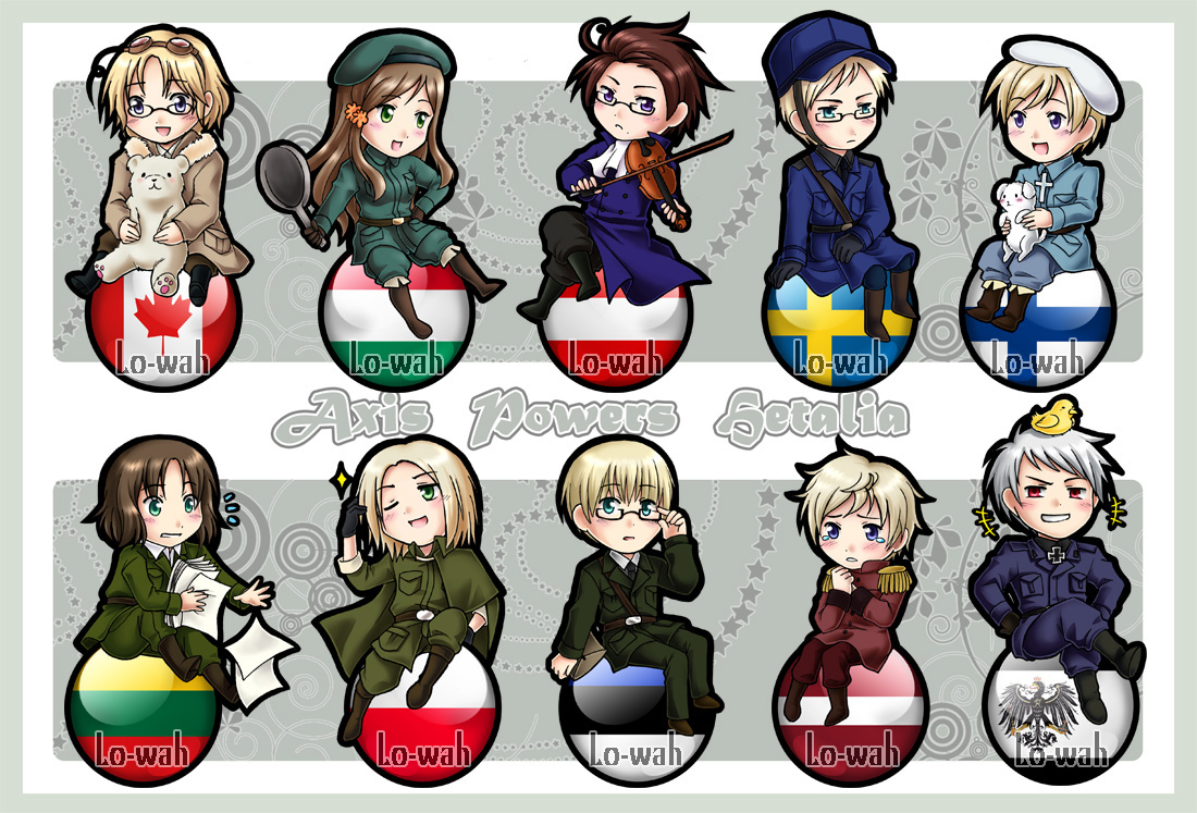 HETALIA - Chibi Keychains Set2