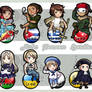 HETALIA - Chibi Keychains Set4