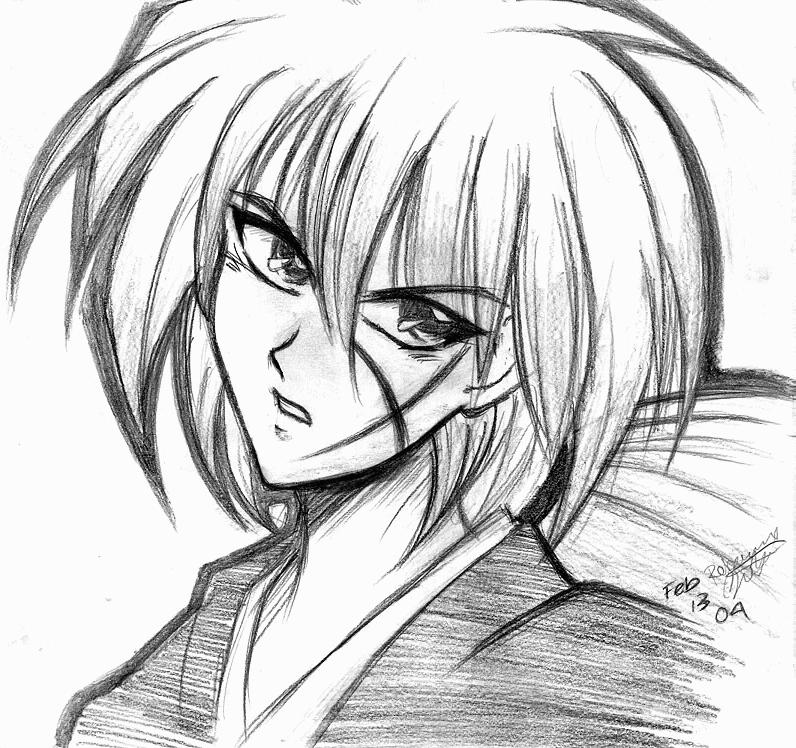 How to Draw Himura Kenshin, Rurouni Kenshin, Anime Manga