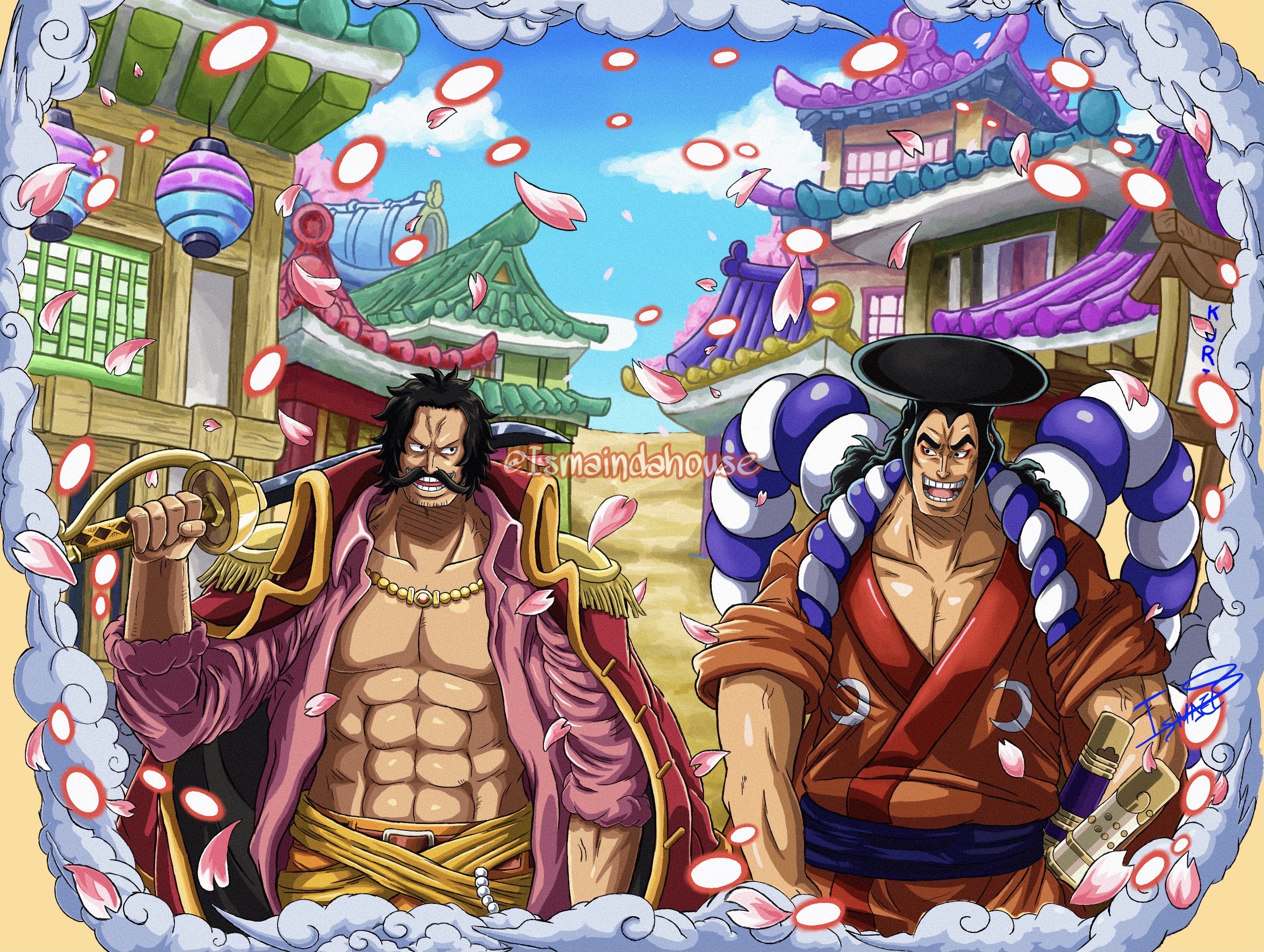 One Piece Chapter 966 Gol d Roger vs Oden Kozuki by Amanomoon on DeviantArt