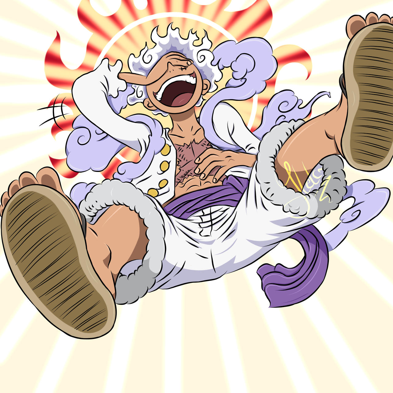 Monkey D. Luffy (Gear 5)  One Piece by B-a-i-o-r-e-t-t-o on DeviantArt