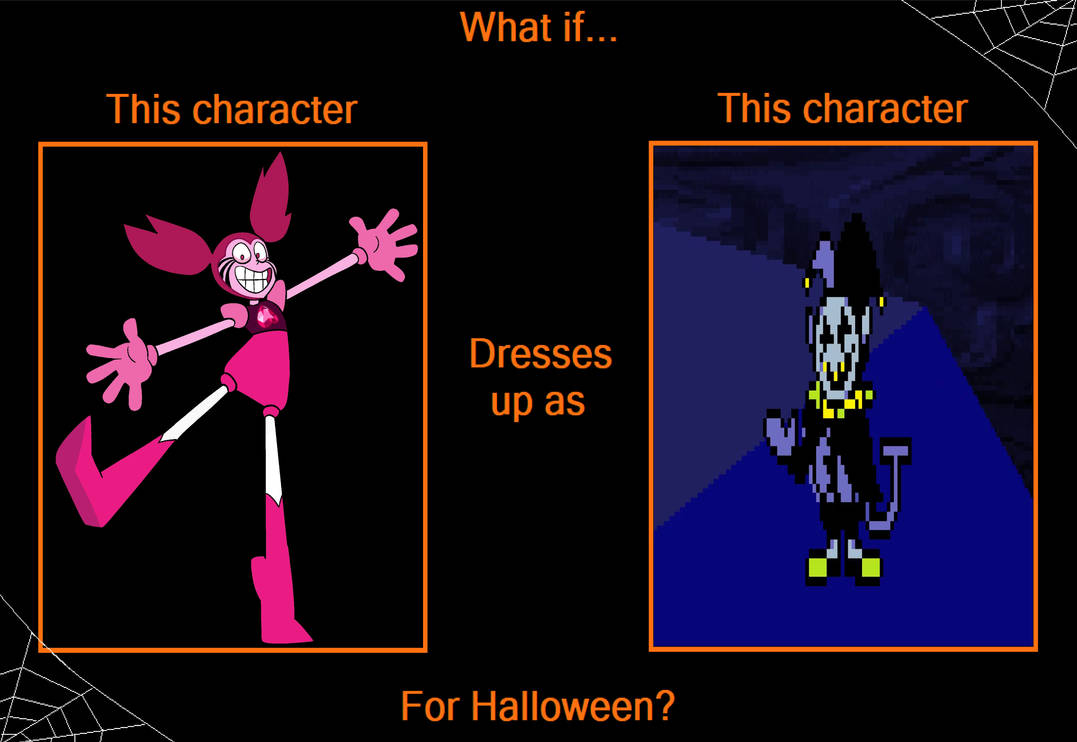 If Spinel dresses up as Jevil for Halloween by alyssaloyd on DeviantArt