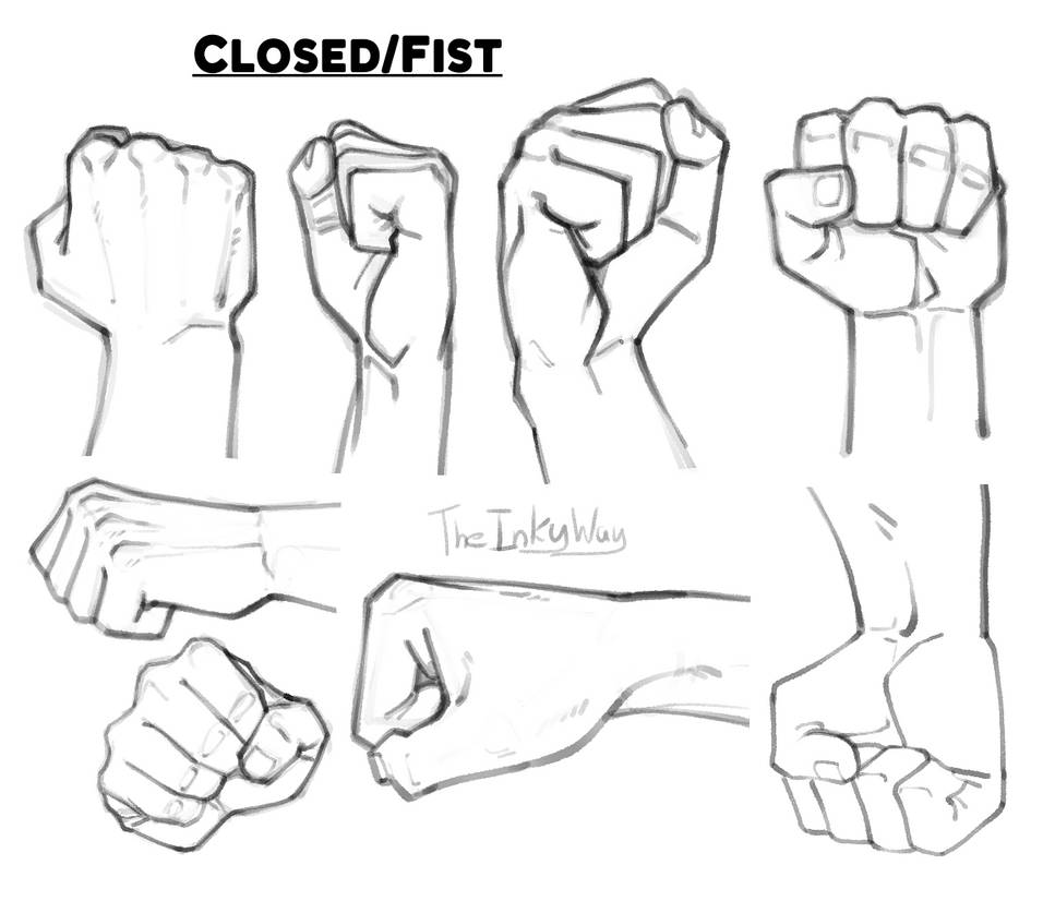 Hand References: Fists By Theinkyway On Deviantart