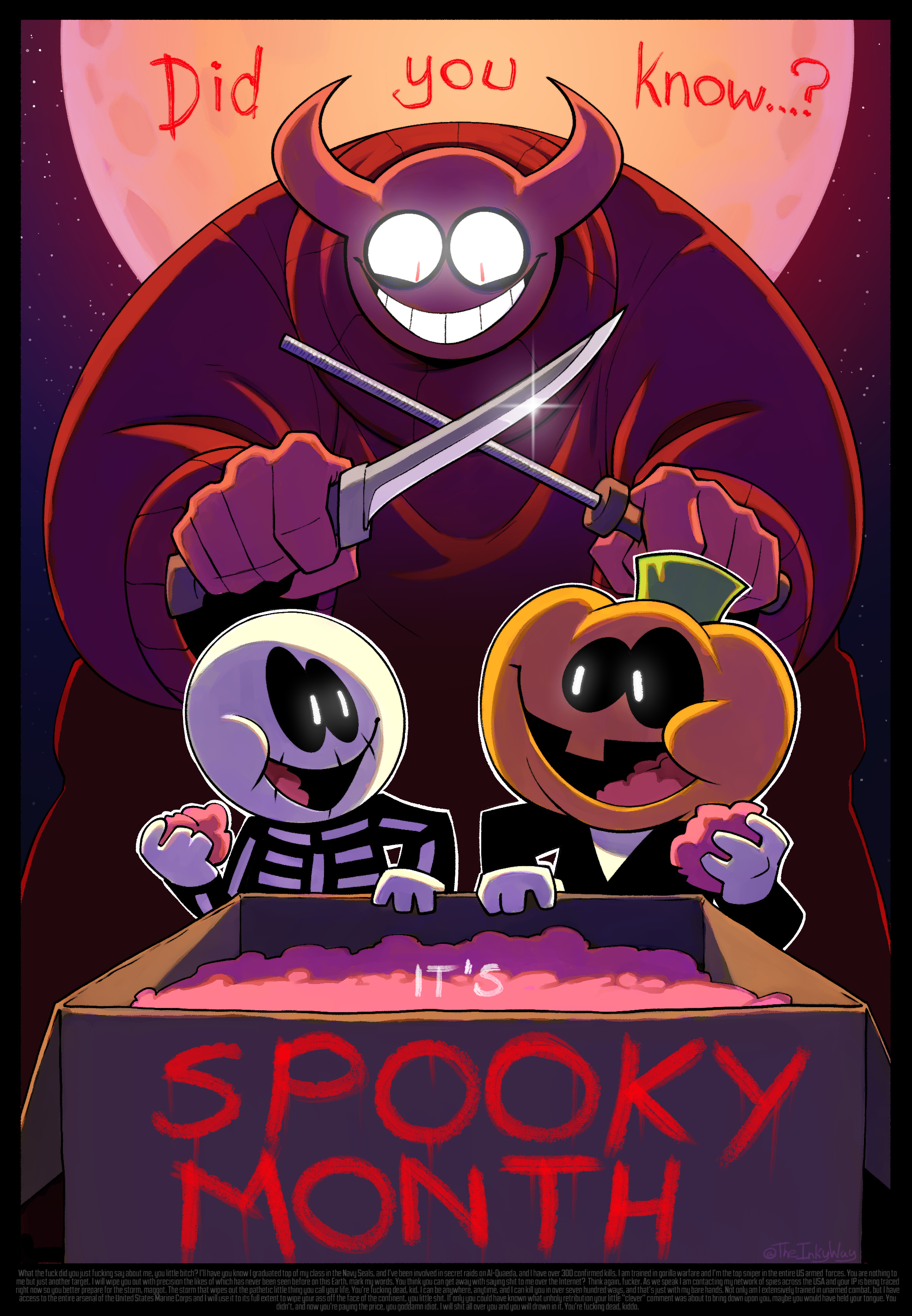 Spooky month 5 fanart - Bob gonna get ya SRedwolf's art dump