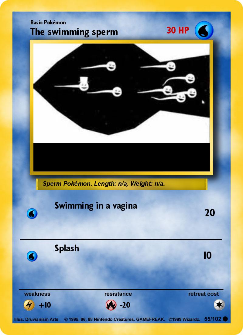 The swimming sperm basic Pokemon card