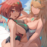 Swimsuit Pyra x Mythra (Xenoblade Chronicles 2)