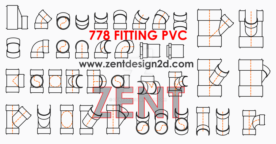 Fitting PVC AutoCAD by ZENT2D on DeviantArt