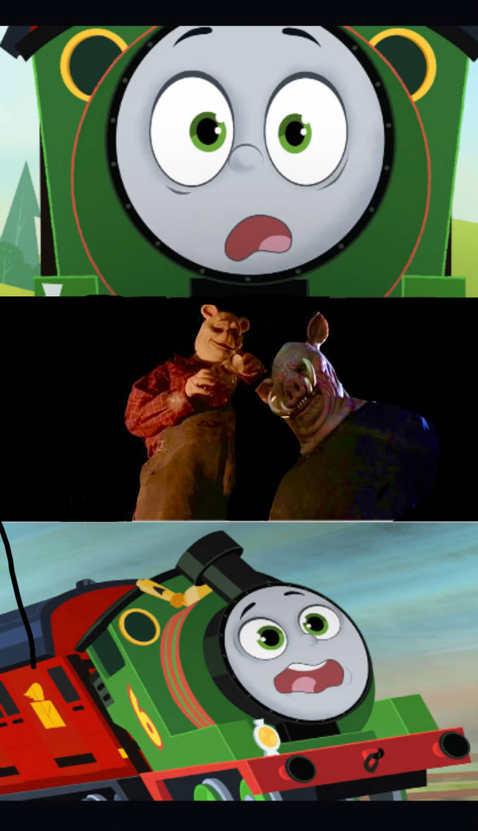 Percy scared of Winnie the Pooh blood and honey by creatorprice on ...