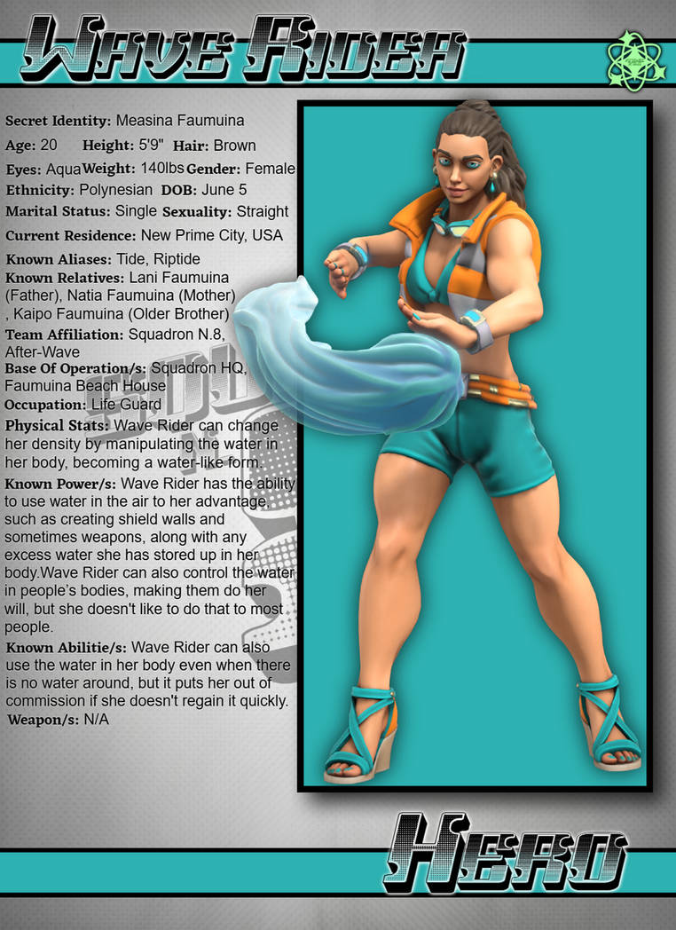 Wave Rider Character Wave Rider: Character Profile by Atomic-Star-Comics on DeviantArt