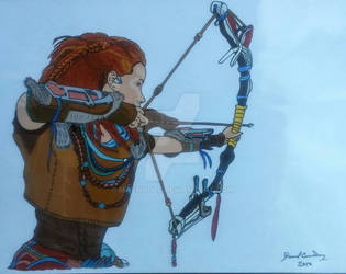 Aloy Horizon: Zero Dawn. cel painting