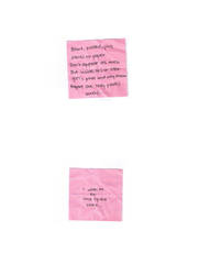 Folded Pink Papers