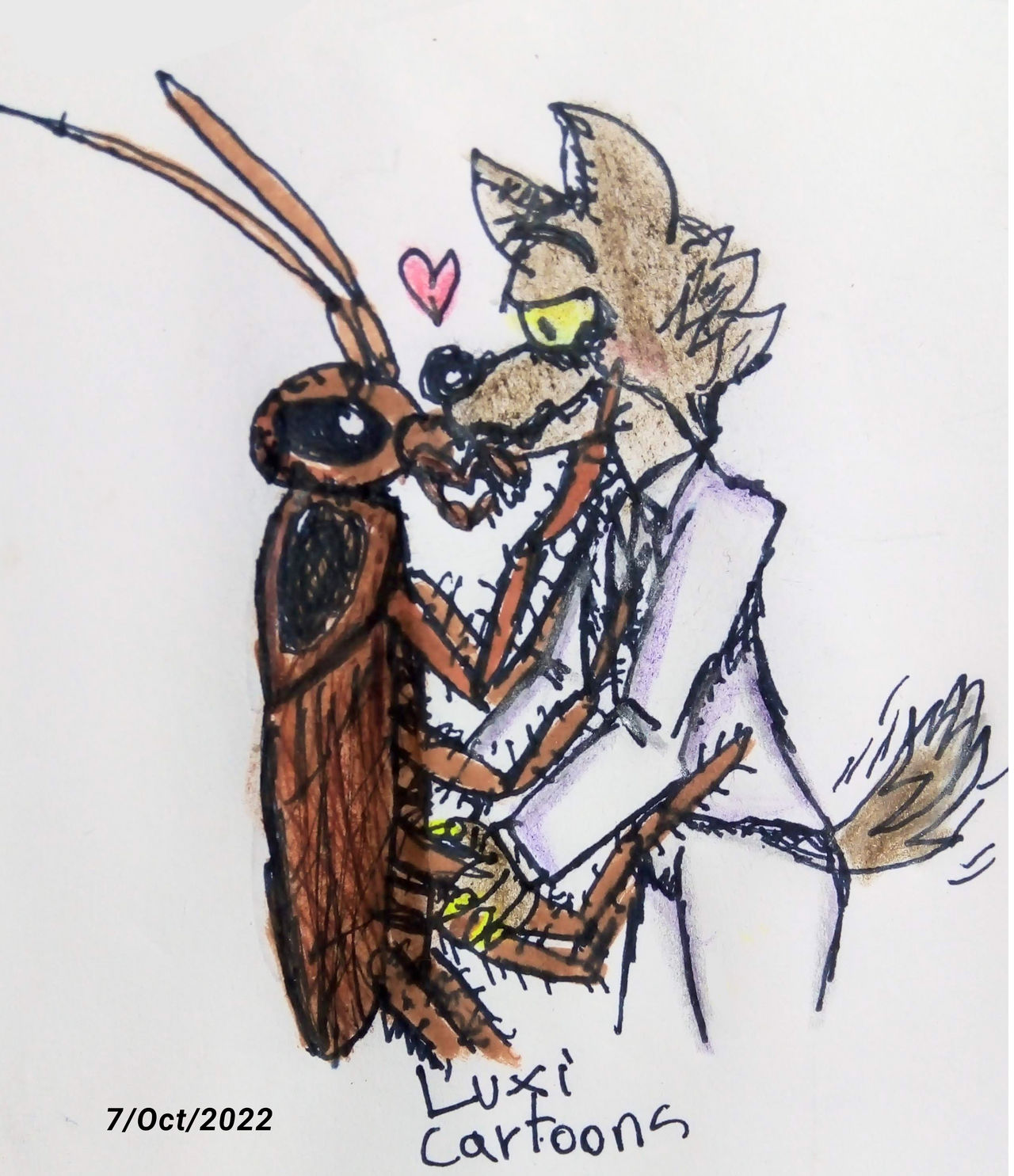 Mr Wolf x Cockroach by Luxicartoons on DeviantArt