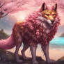 Cherry Blossom Wolf