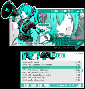 Hatsune Miku Winamp Skin