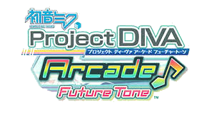 logo art for the game project diva, in which hatsune miku is a playable character.