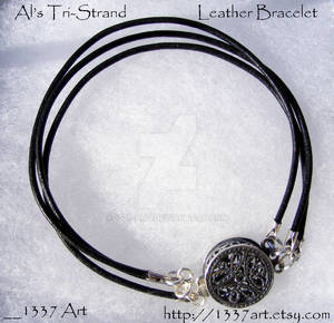 Als TriStrand Leather Bracelet